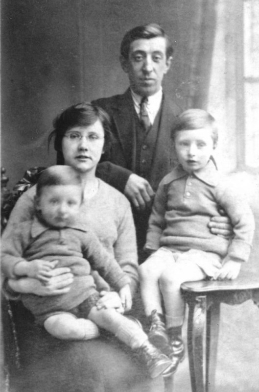 A young family in the 1920's ~ Florence, Sam, William and my dad, young Sam.